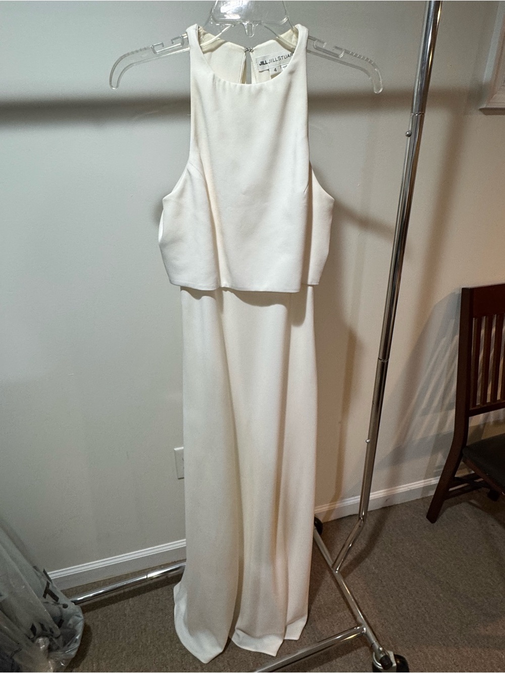 Jill Stuart Cream/off-white Halter Maxi Dress